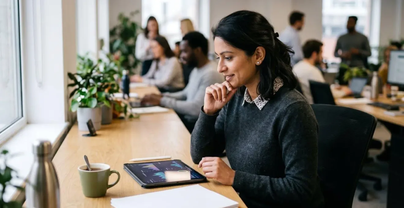 UK office worker transforming into data analyst role through self-service BI tools