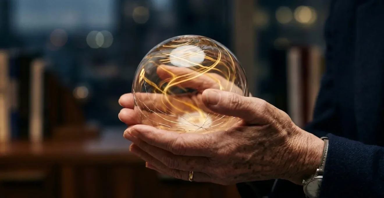 Single expert holding vital business knowledge represented through abstract visual metaphor