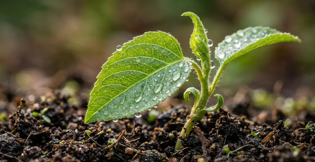 Close-up of plant growth representing sustainable business metrics