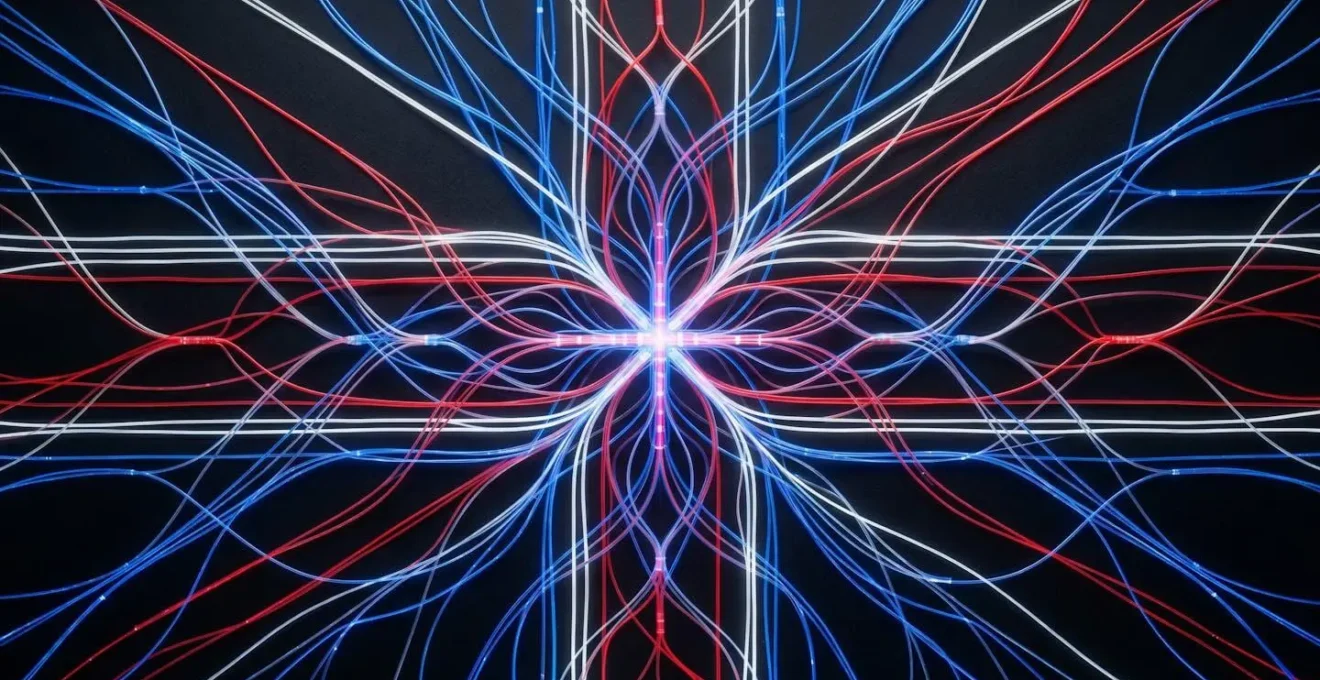 Abstract visualization of UK business supply chain connections