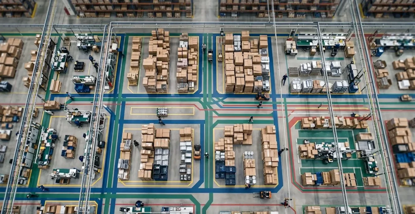 Detailed visualization of value stream mapping process in a manufacturing facility